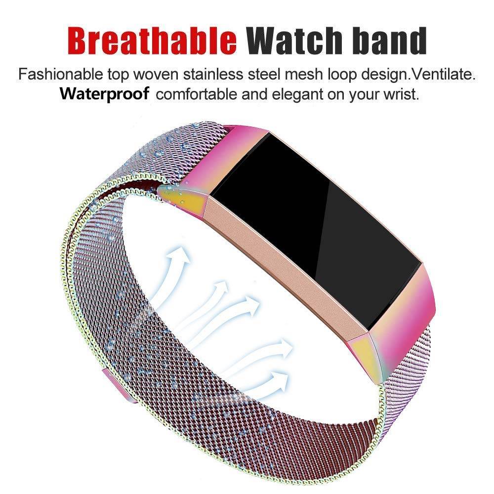 Fitbit Charge 3 & 4 Milanaise Armband - bunt