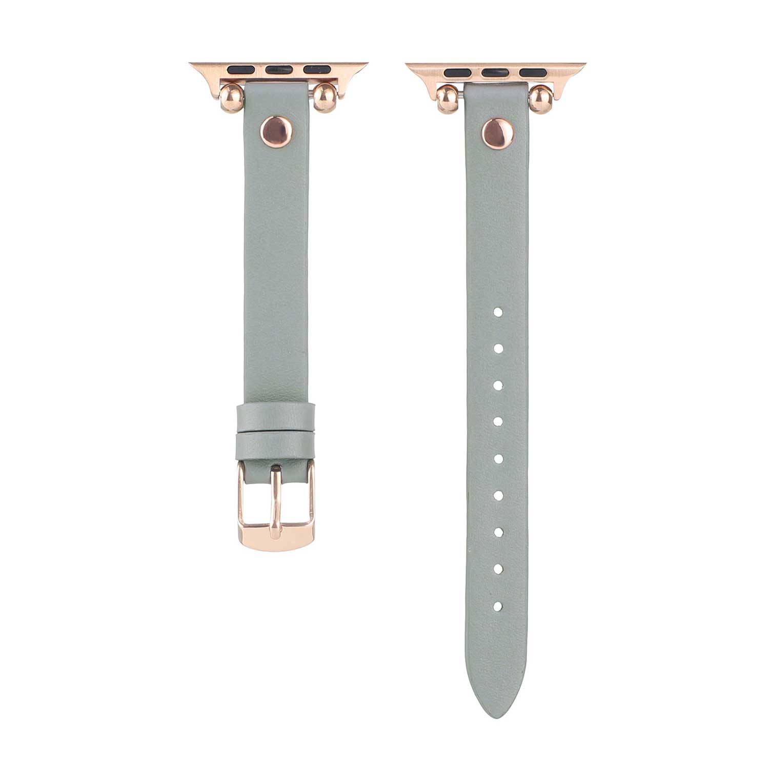 Apple Watch schlankes Lederarmband - blau