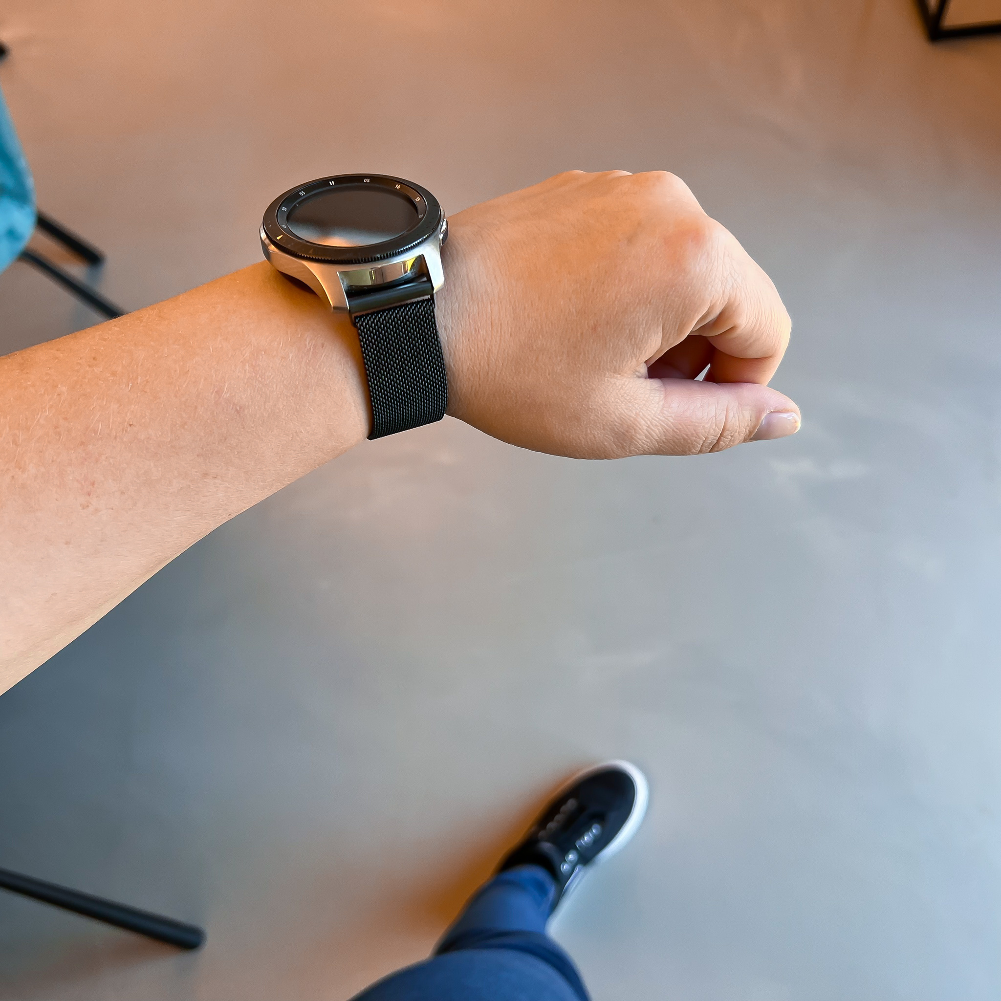Samsung Galaxy Watch Milanaise Armband - schwarz
