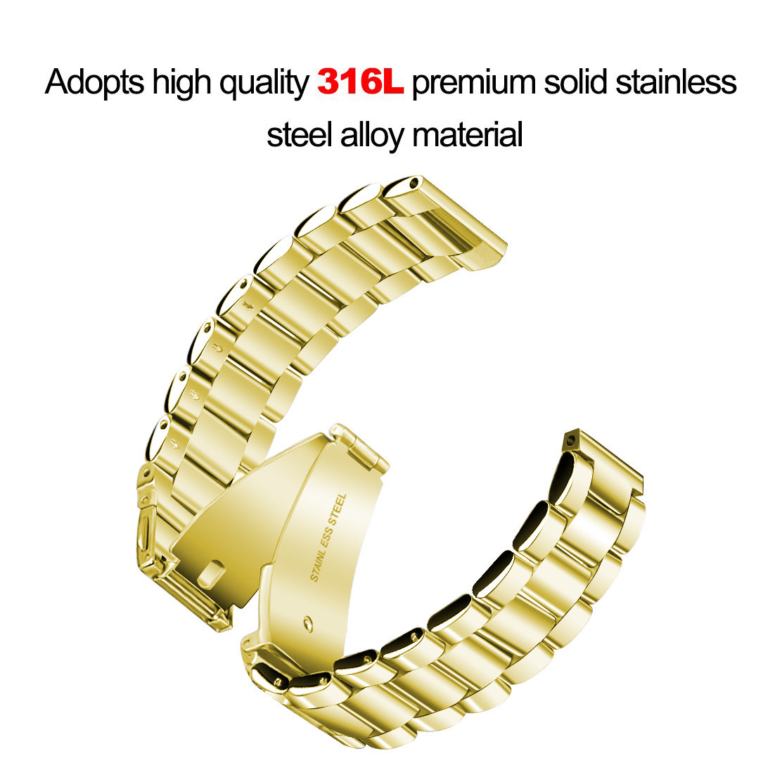 Fitbit Versa Perlen stahl Gliederarmband - gold