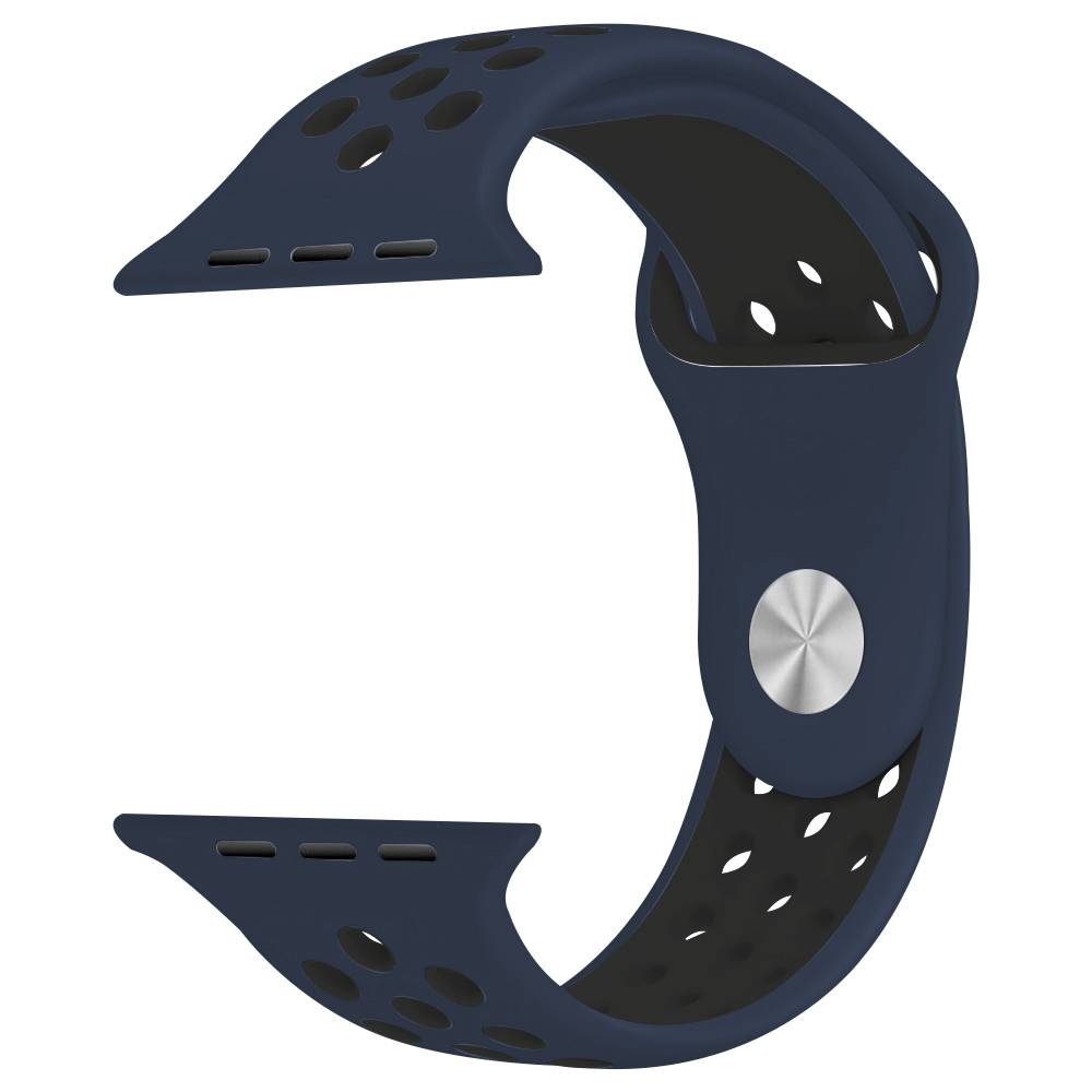 Apple Watch Doppel Sportarmband - Mitternachtsblau Schwarz