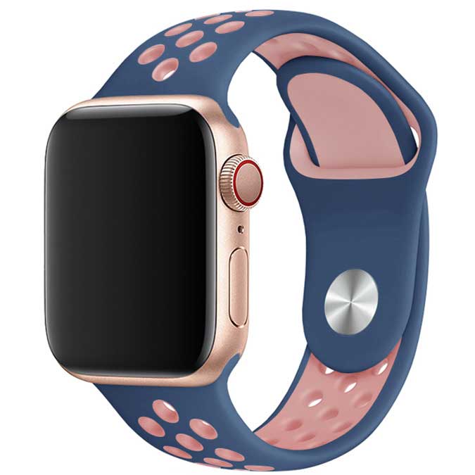 Apple Watch Doppel Sportarmband - blau rosa