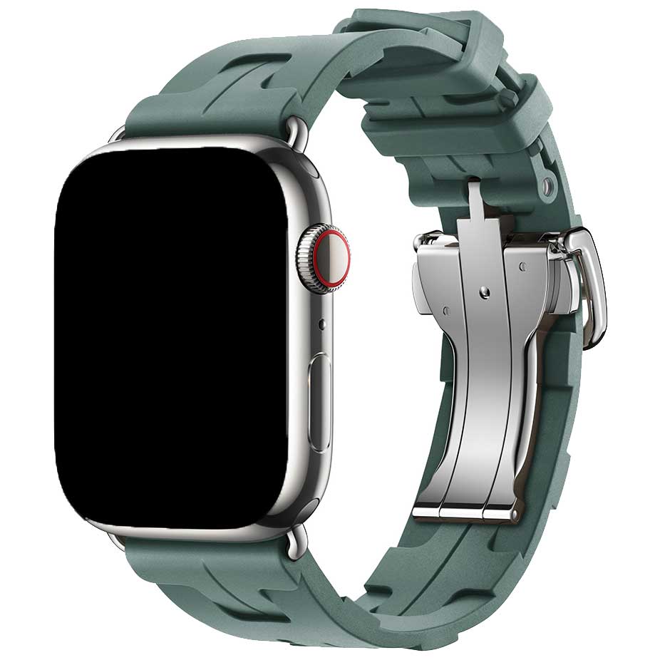 Apple Watch Sportarmband Hermès kilim single tour - kieferngrün