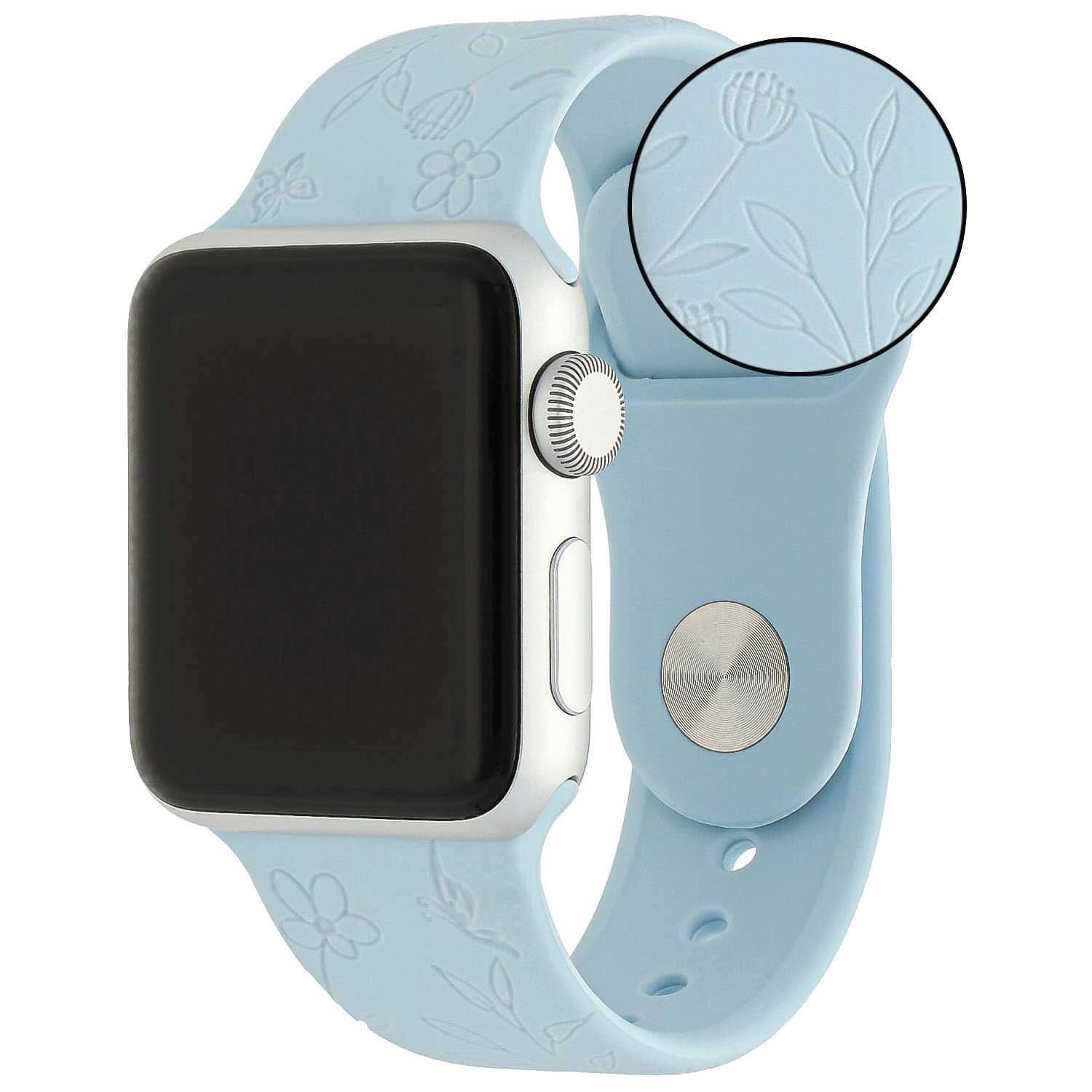 Apple Watch druck Sportarmband - floral blau