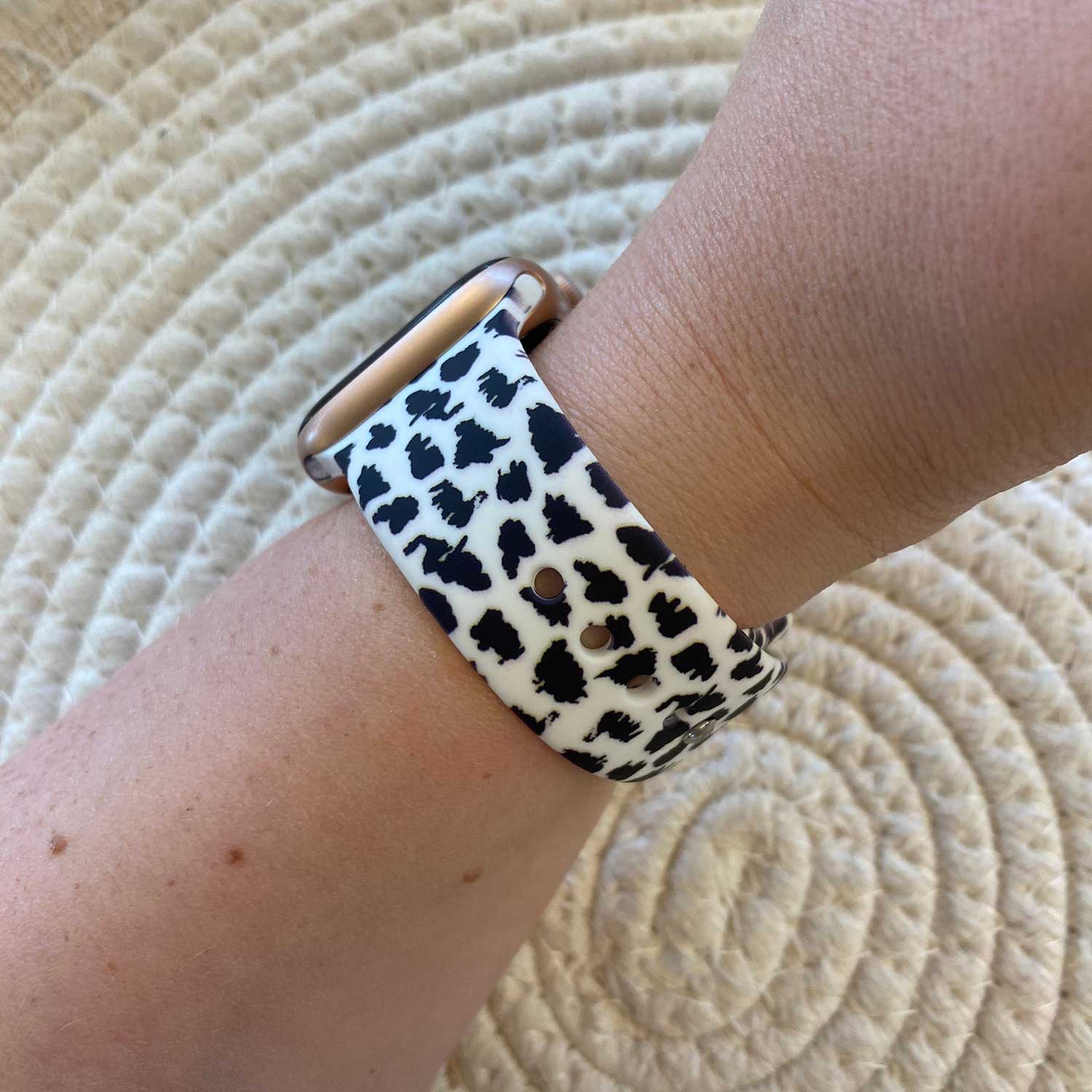 Apple Watch druck Sportarmband - Leopardenweiß