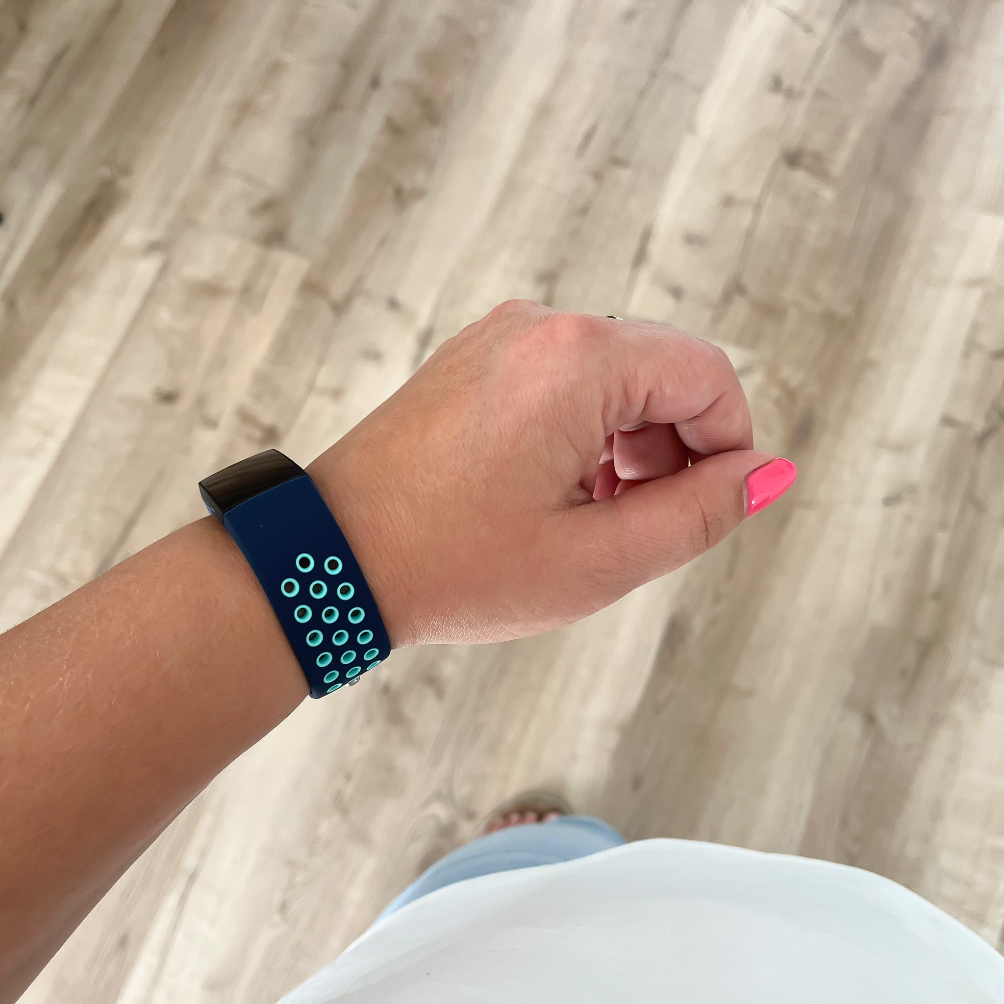 Fitbit Charge 3 & 4 Doppel Sportarmband - dunkelblau hellblau