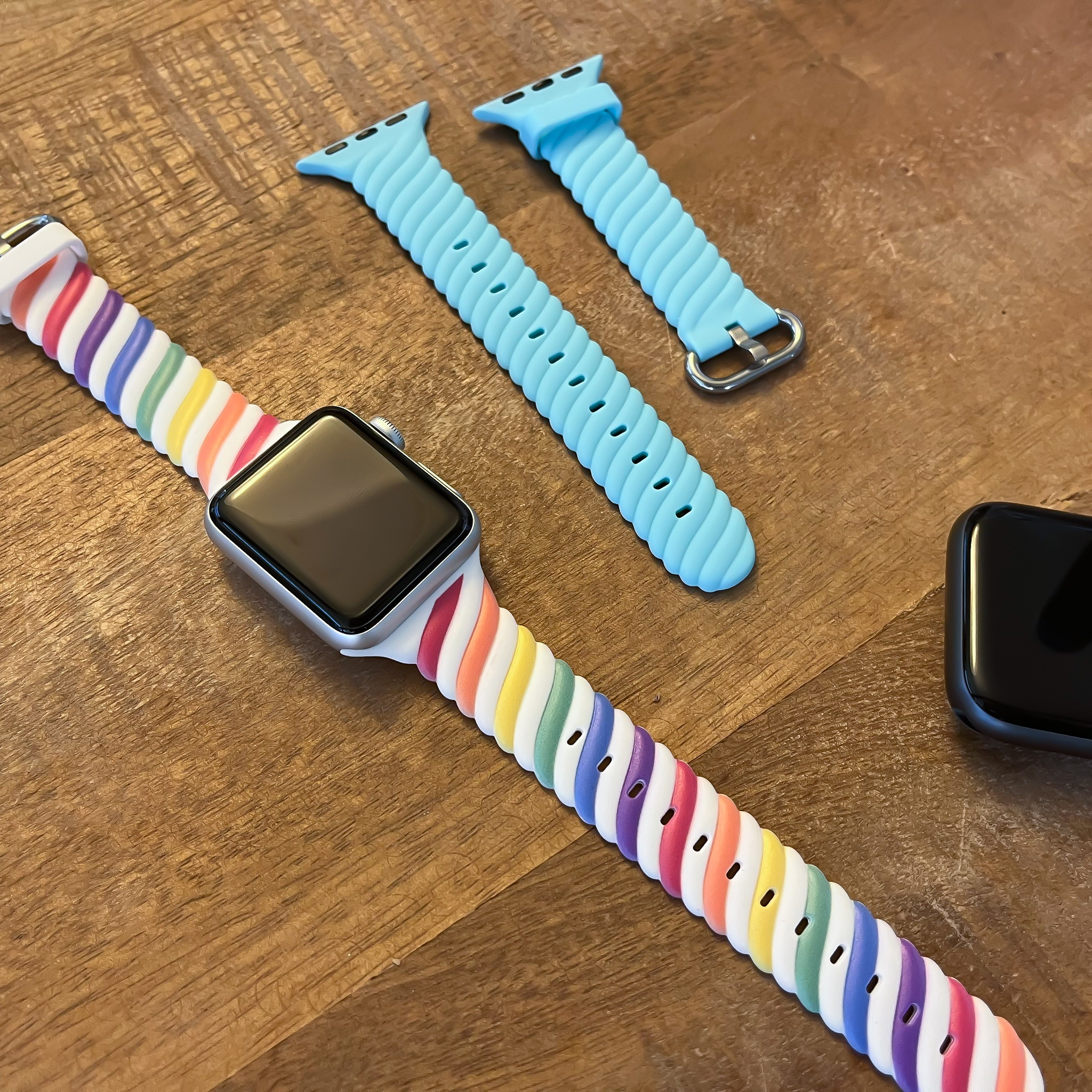 Apple Watch Strudel Sportarmband - bunt weiß