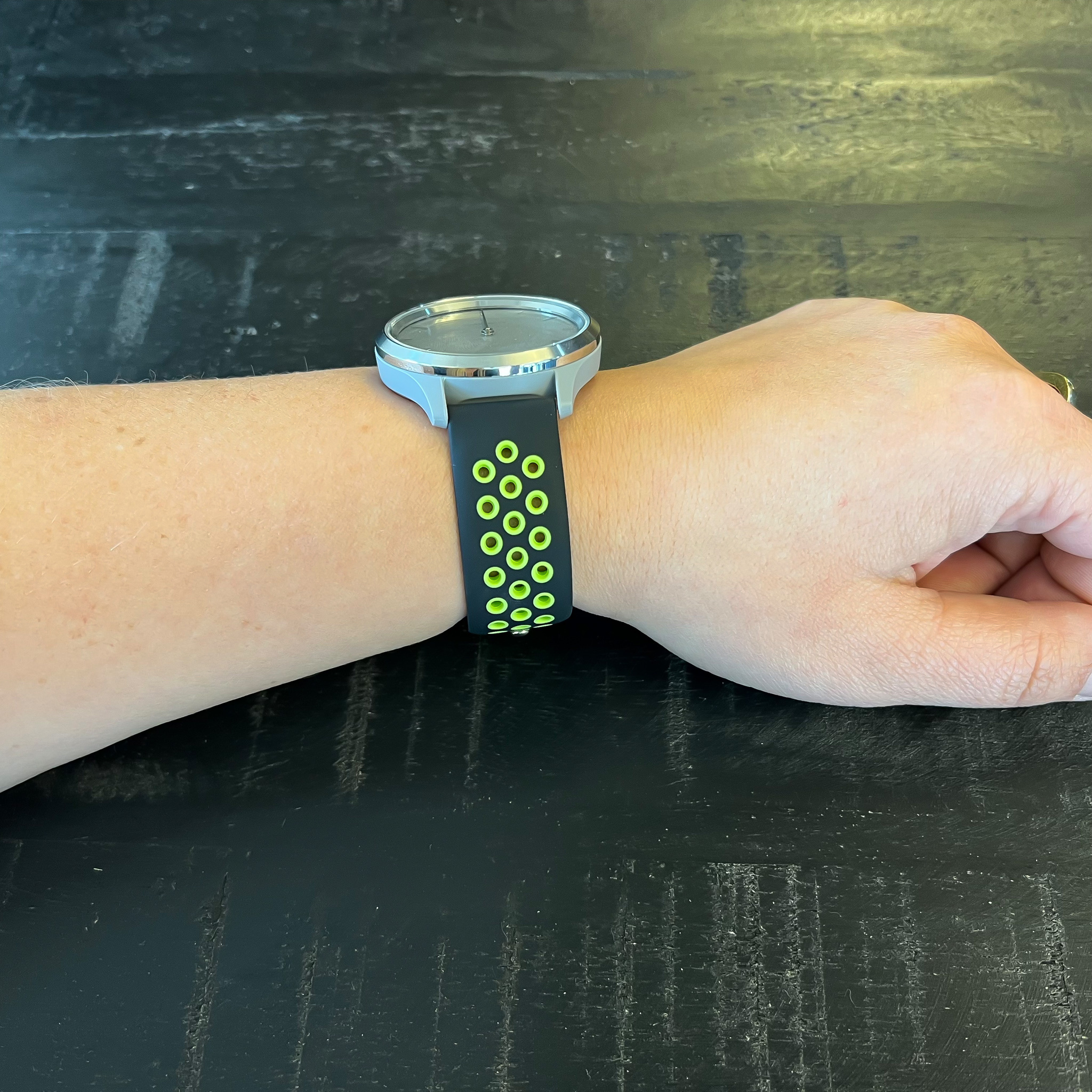 Garmin Vivoactive / Vivomove Doppel Sportarmband - schwarz grün