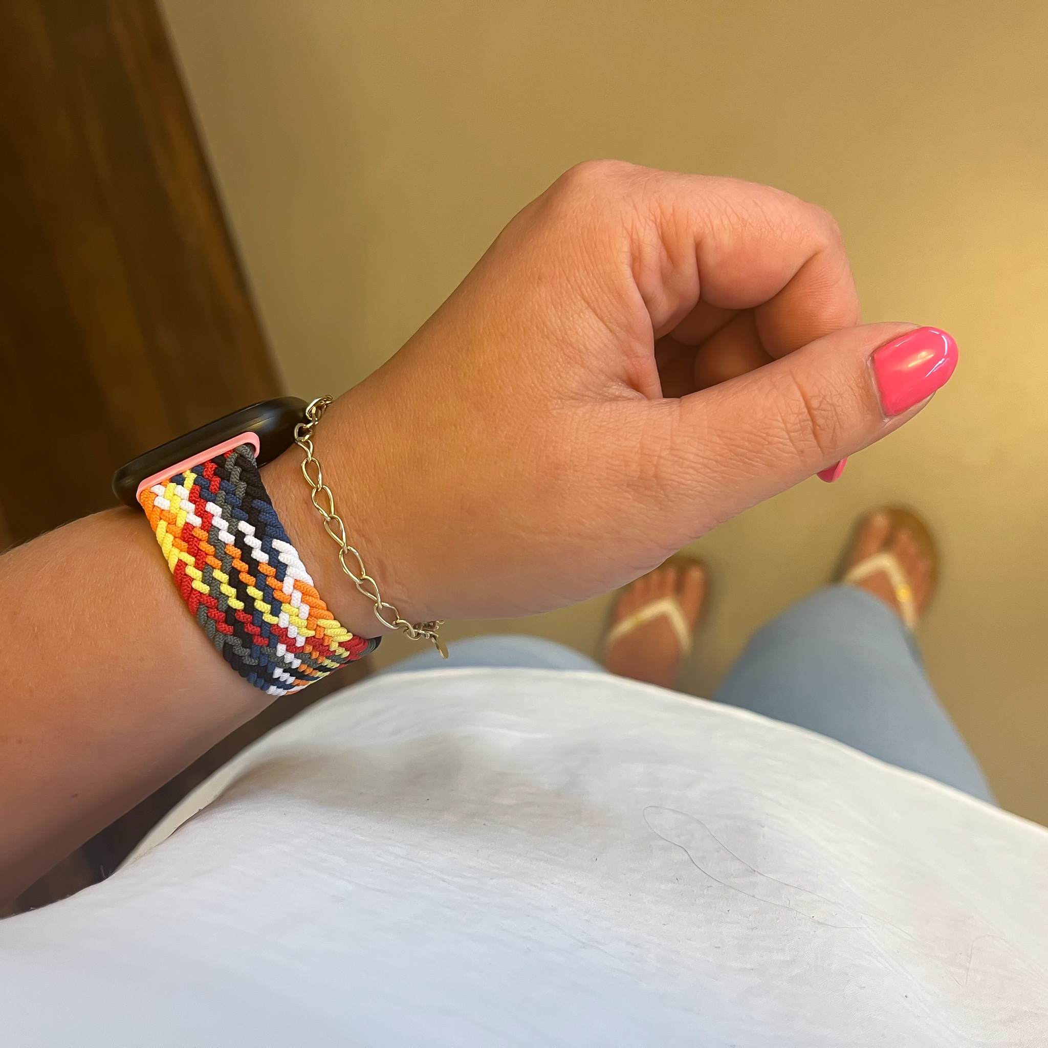 Fitbit Versa 3 / Sense Nylon Geflochtenes Solo Loop - bunt