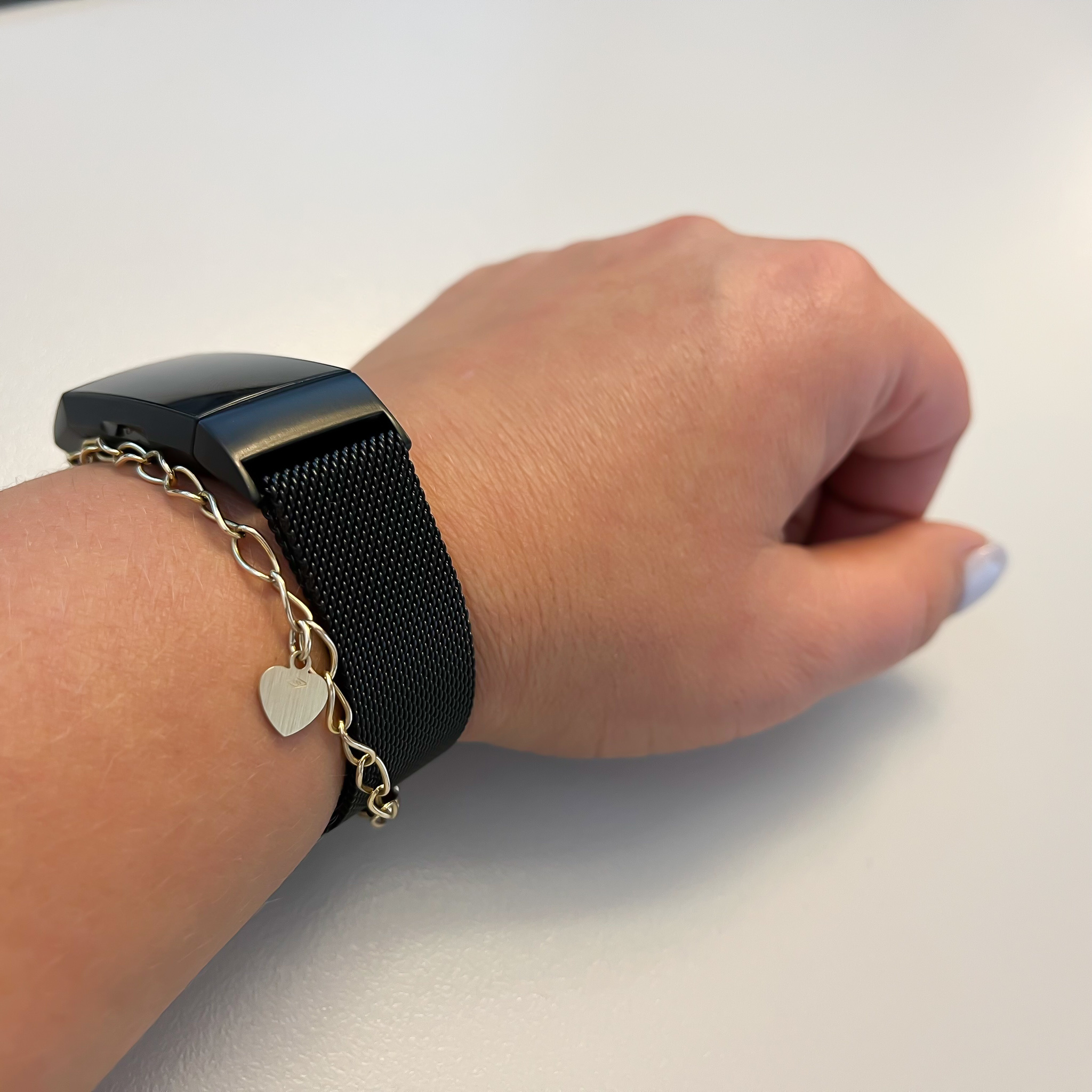 Fitbit Charge 3 & 4 Milanaise Armband - schwarz