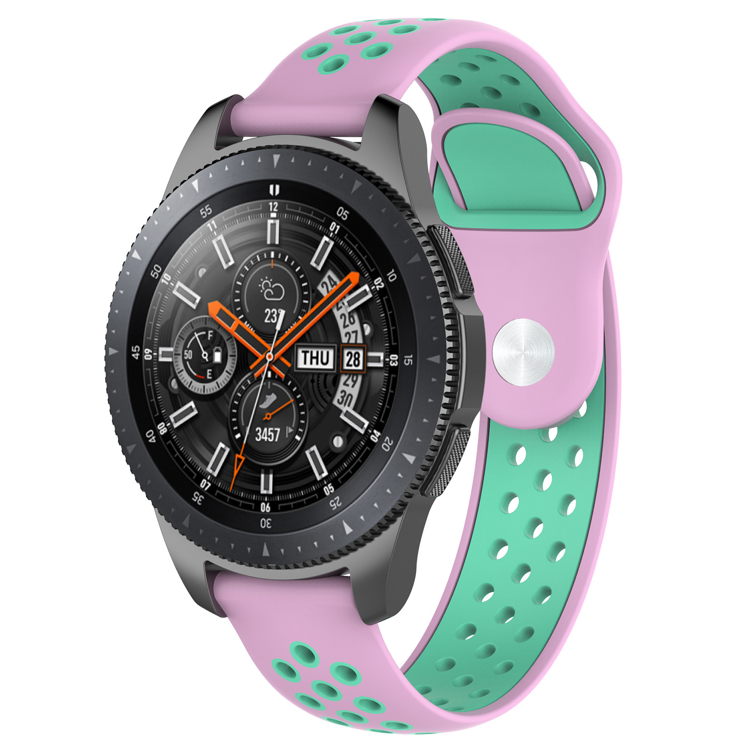 Samsung Galaxy Watch Doppel Sportarmband - pink teal