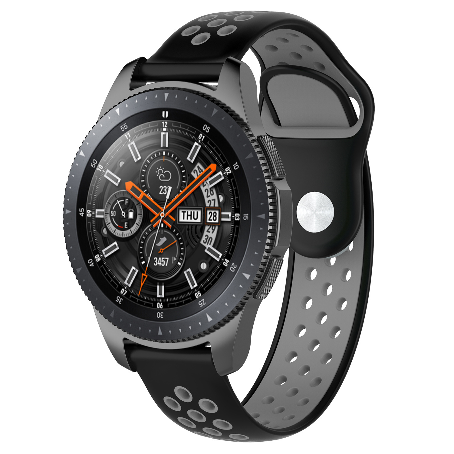 Samsung Galaxy Watch Doppel Sportarmband - schwarz grau