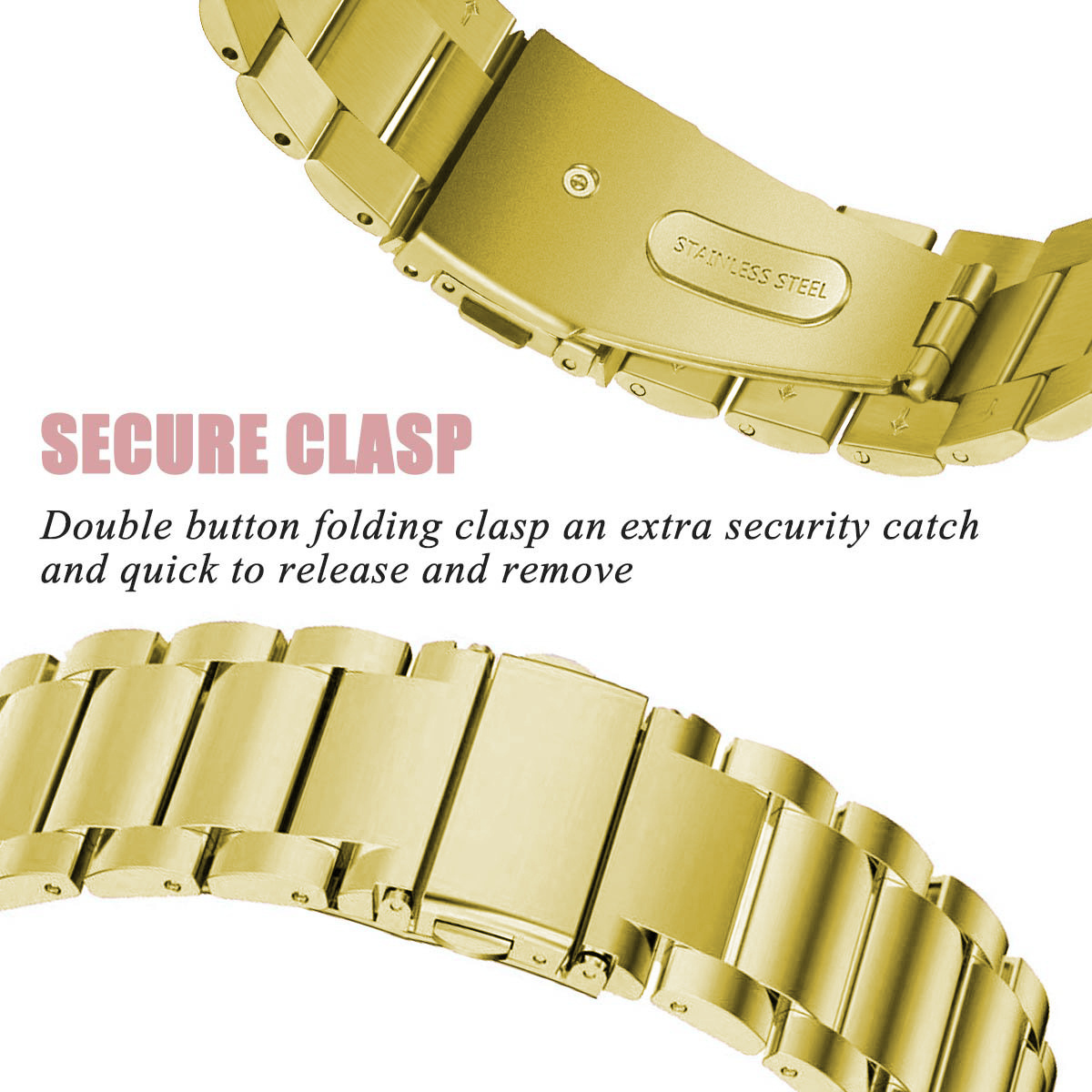 Fitbit Versa Perlen stahl Gliederarmband - gold