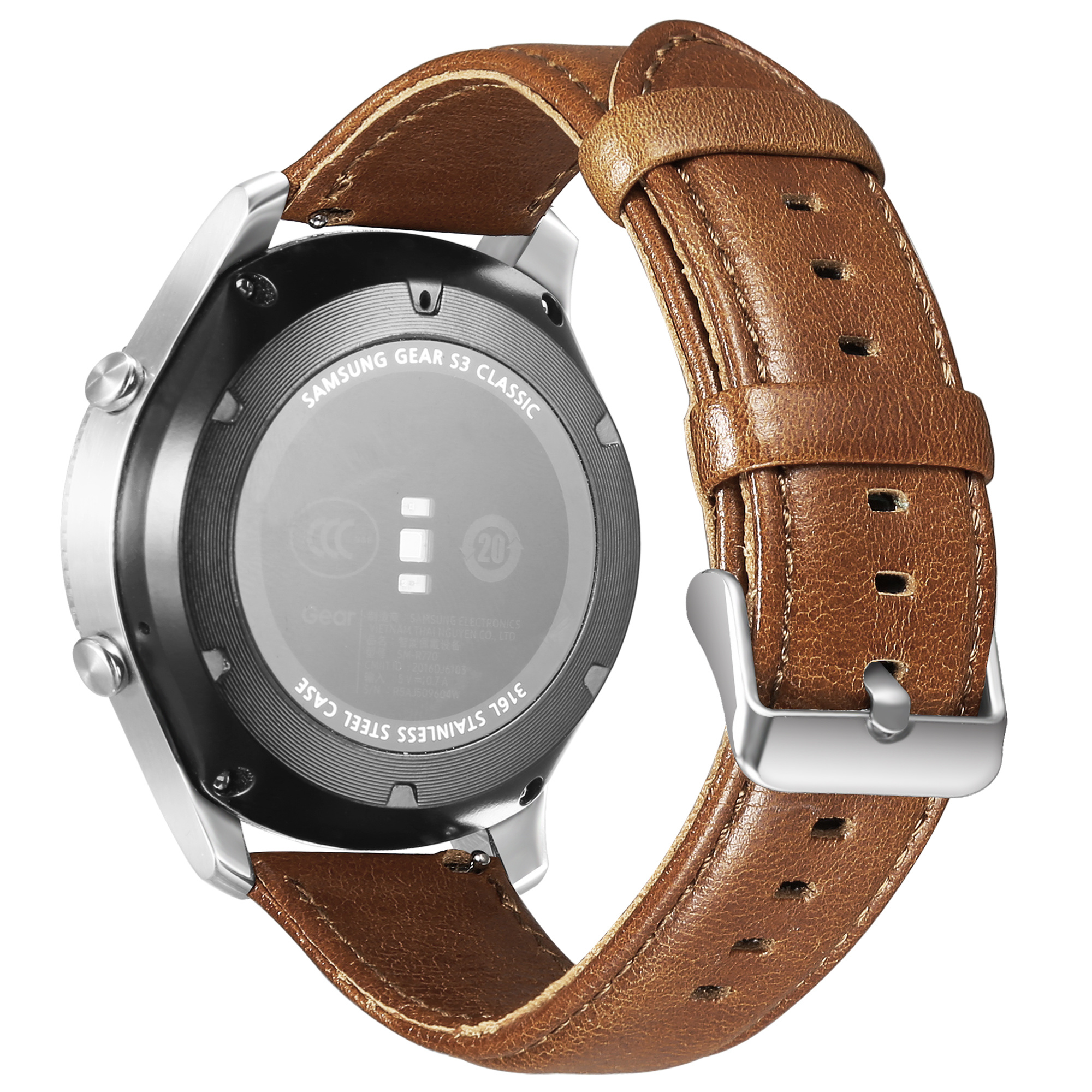 Huawei Watch GT genuine Lederarmband - hellbraun