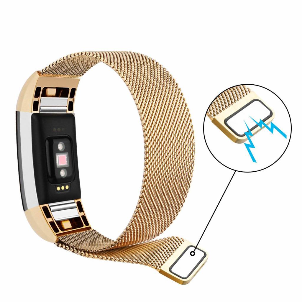Fitbit Charge 2 Milanaise Armband - gold