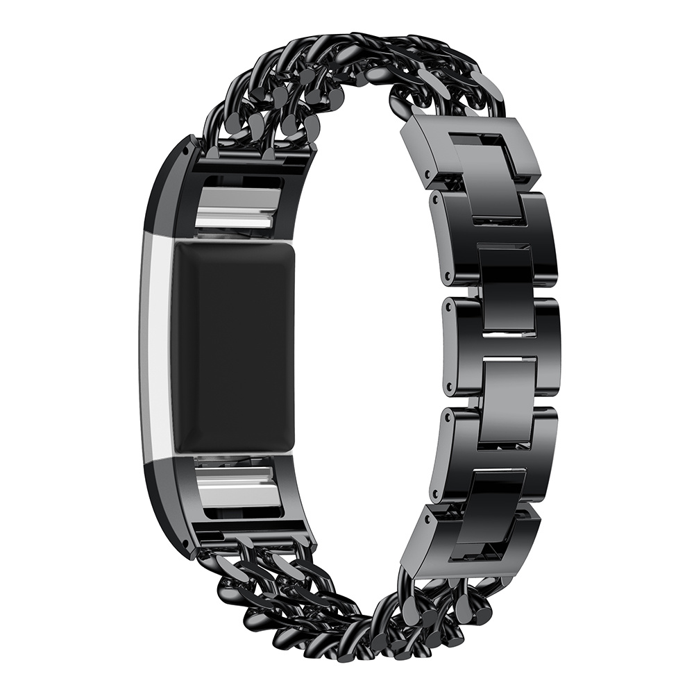 Fitbit Charge 3 & 4 stahl cowboy Gliederarmband - schwarz