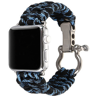 Apple Watch Nylon Seilarmband - camouflage blau