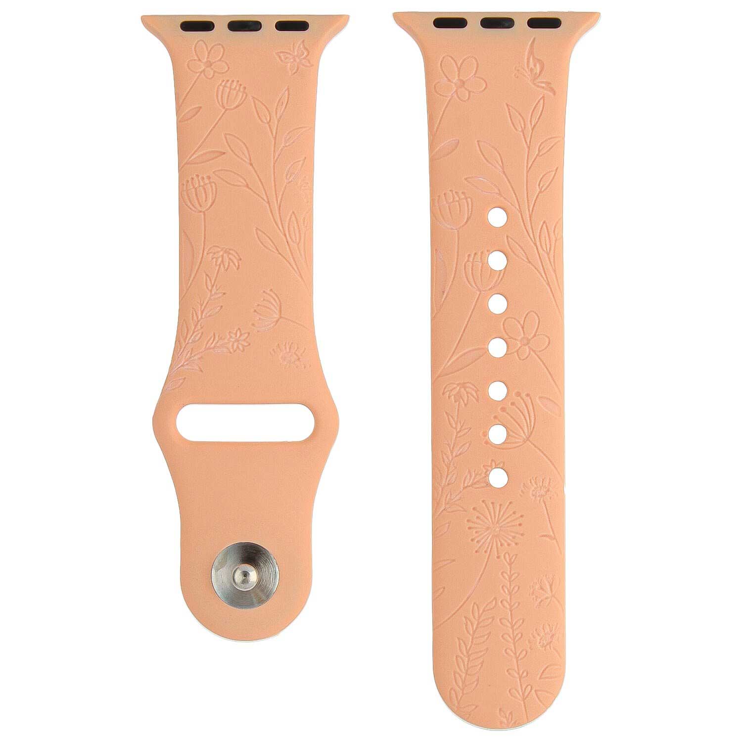Apple Watch druck Sportarmband - Blumen orange