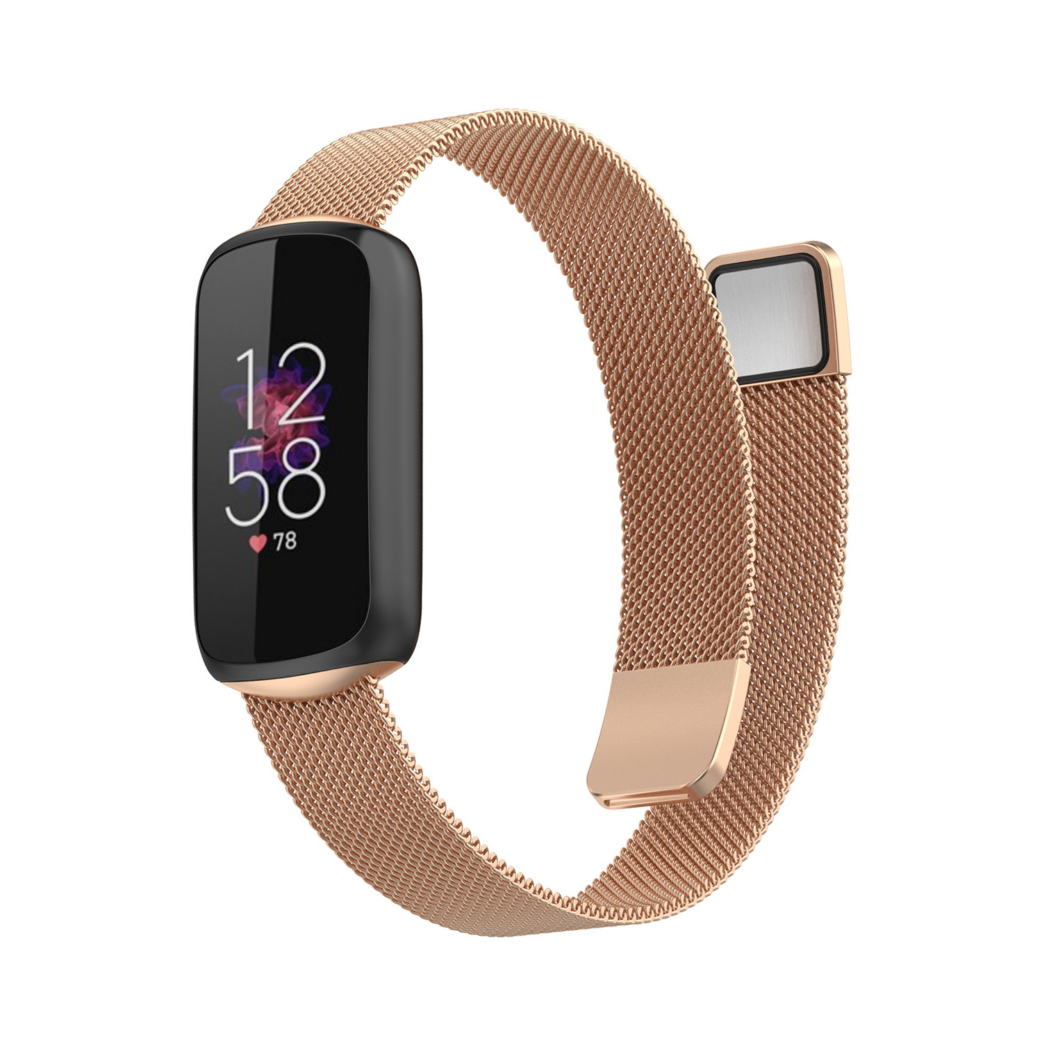 Fitbit Luxe Milanaise Armband - rose gold