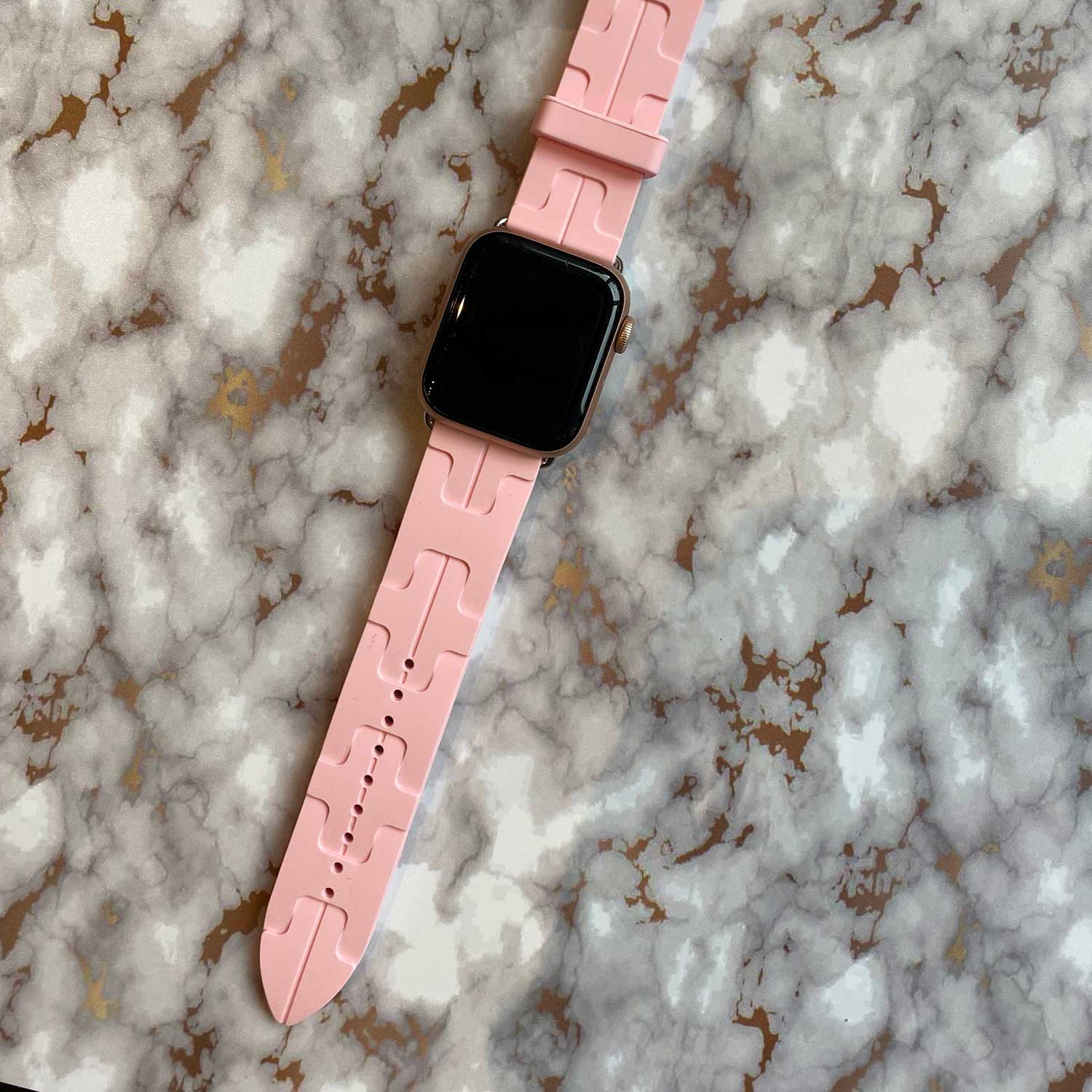 Apple Watch Sportarmband Hermès kilim single tour - rosa