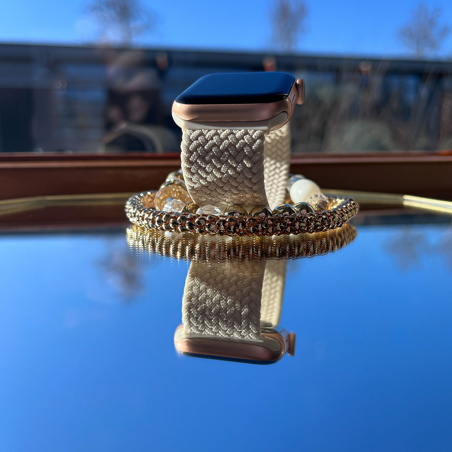 Apple Watch Nylon Geflochtenes Solo Loop - Polarstern