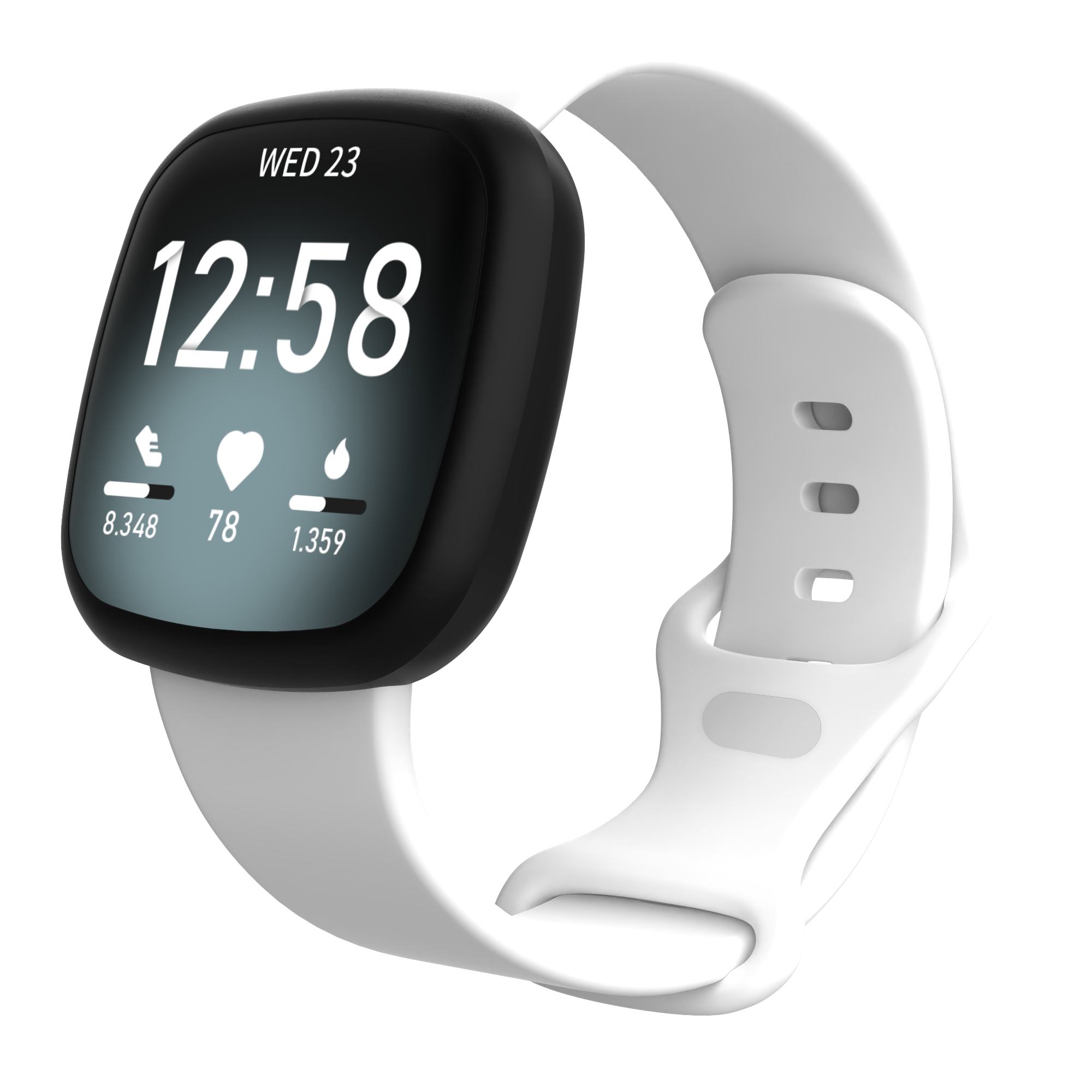 Fitbit Versa 3 / Sense Sportarmband - weiß
