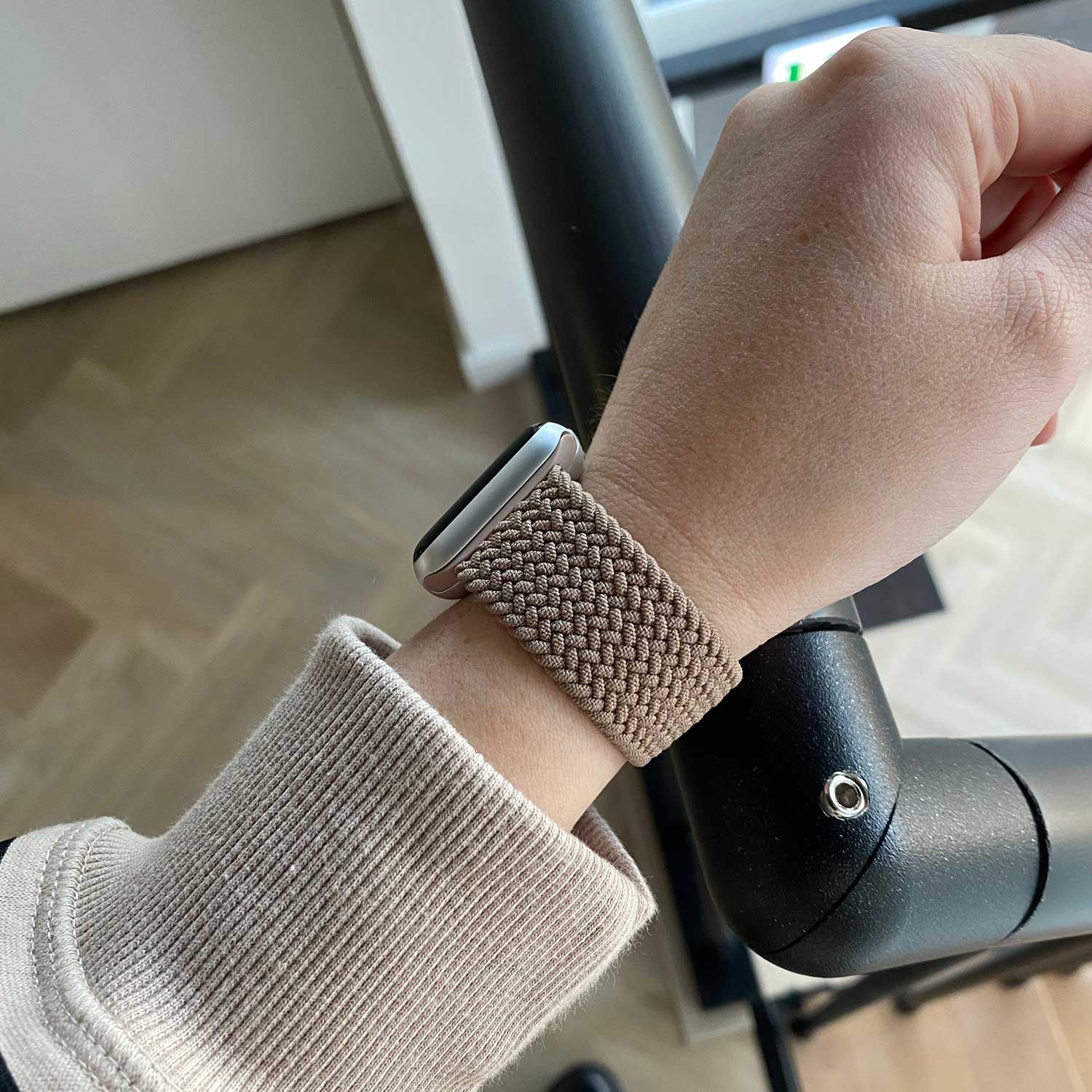 Apple Watch Nylon Geflochtenes Solo Loop - Tonbraun