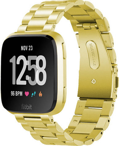 Fitbit Versa Perlen stahl Gliederarmband - gold