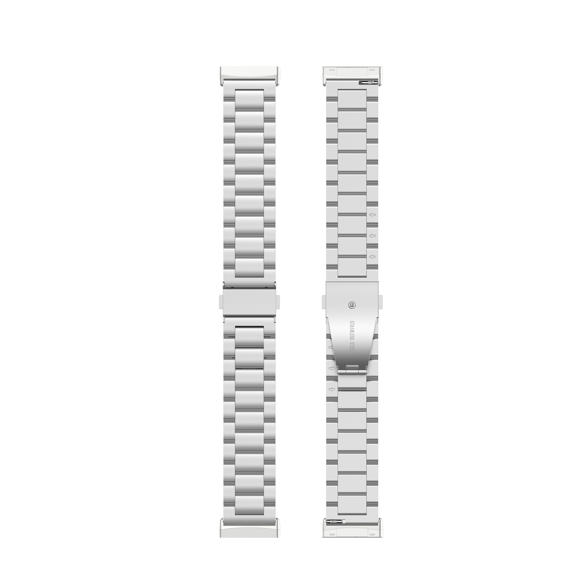 Fitbit Versa 3 / Sense Perlen stahl Gliederarmband - silber