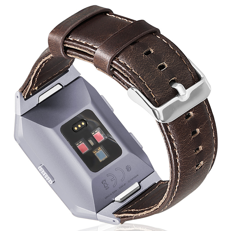Fitbit Ionic genuine Lederarmband - dunkelbraun
