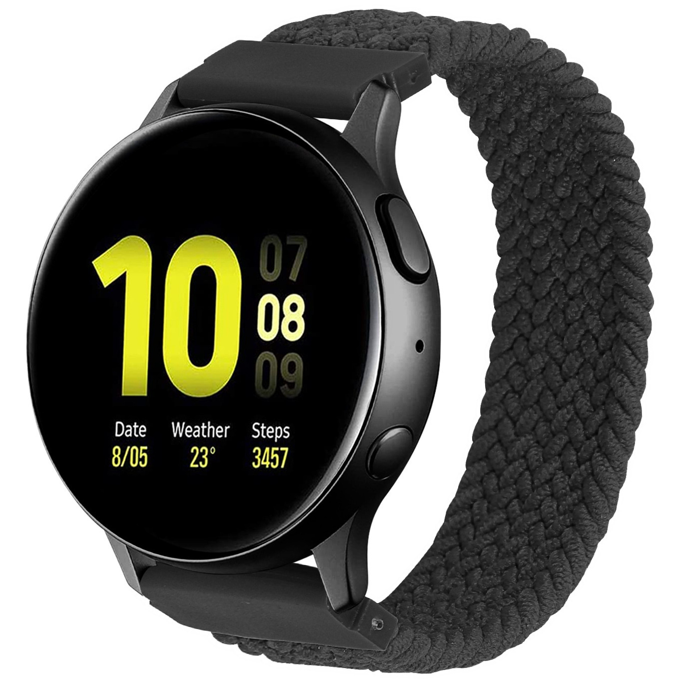 Garmin Vivoactive / Vivomove Nylon Geflochtenes Solo Loop - Holzkohle