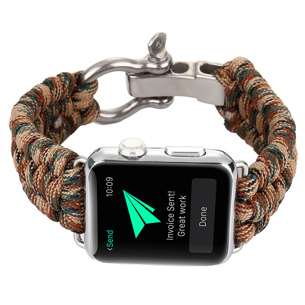 Apple Watch Nylon Seilarmband - Camouflage braun