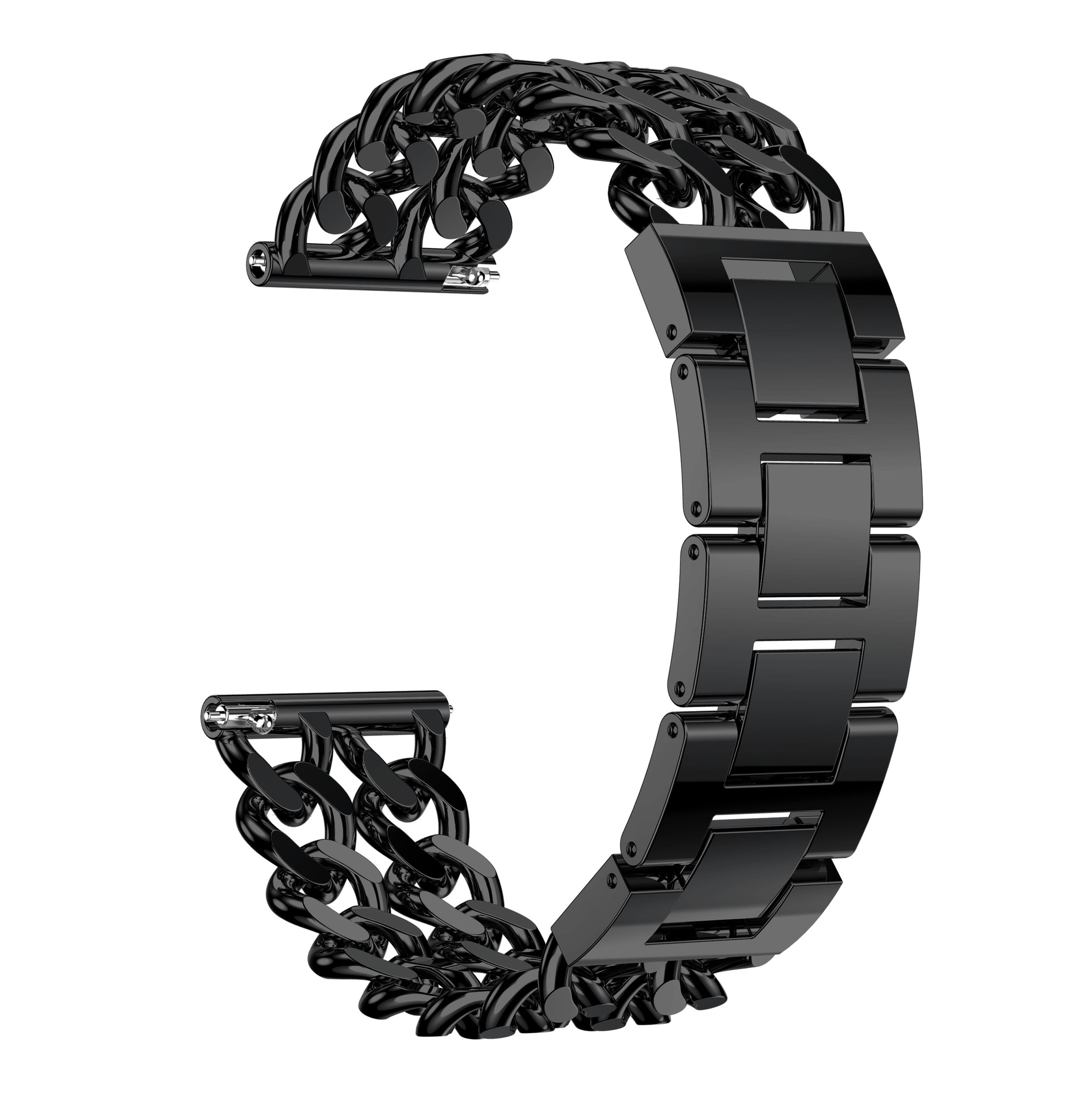 Fitbit Versa stahl cowboy Gliederarmband - schwarz