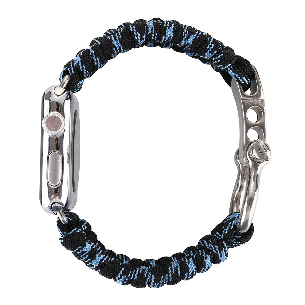 Apple Watch Nylon Seilarmband - camouflage blau