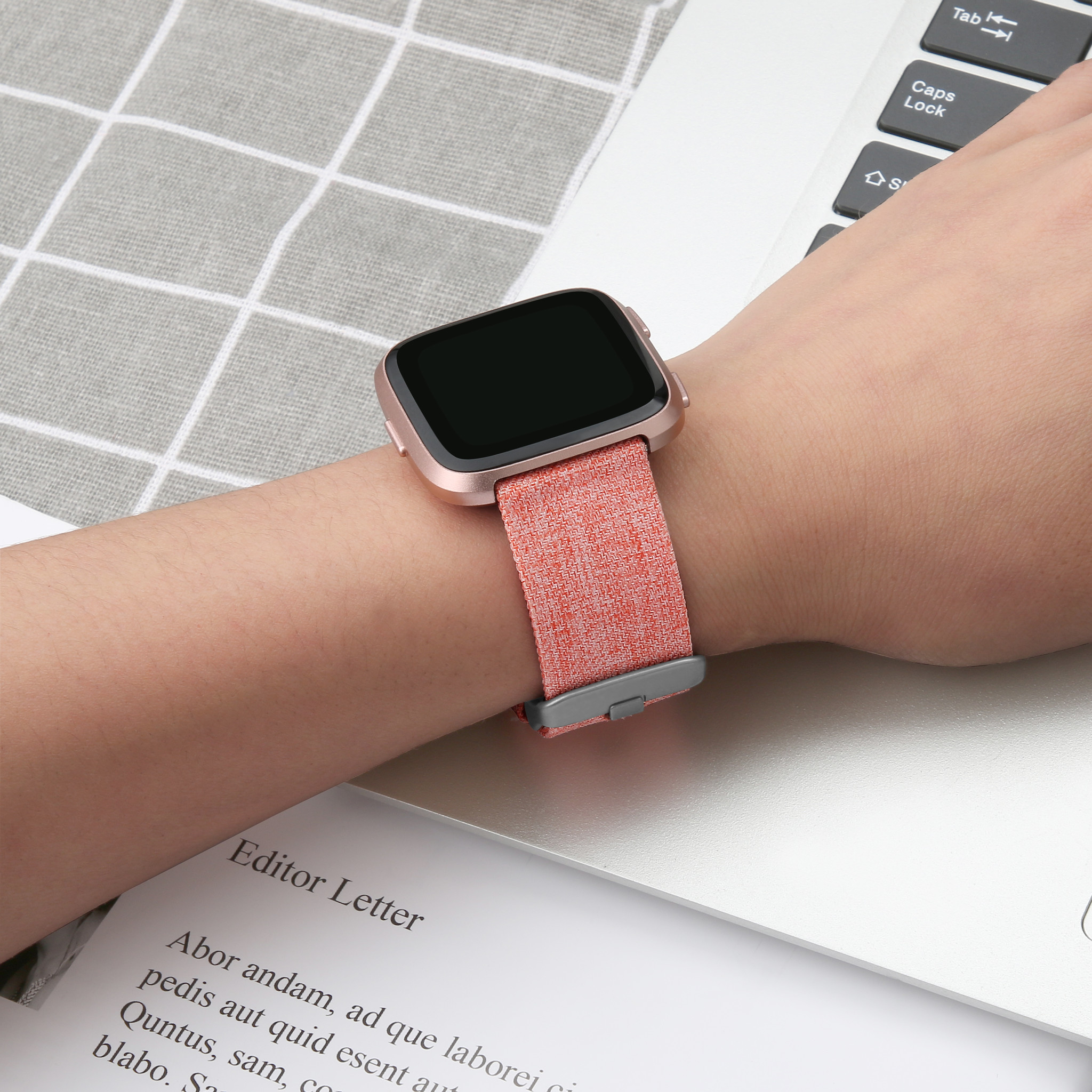 Fitbit Versa Nylon Schnallenband - orange