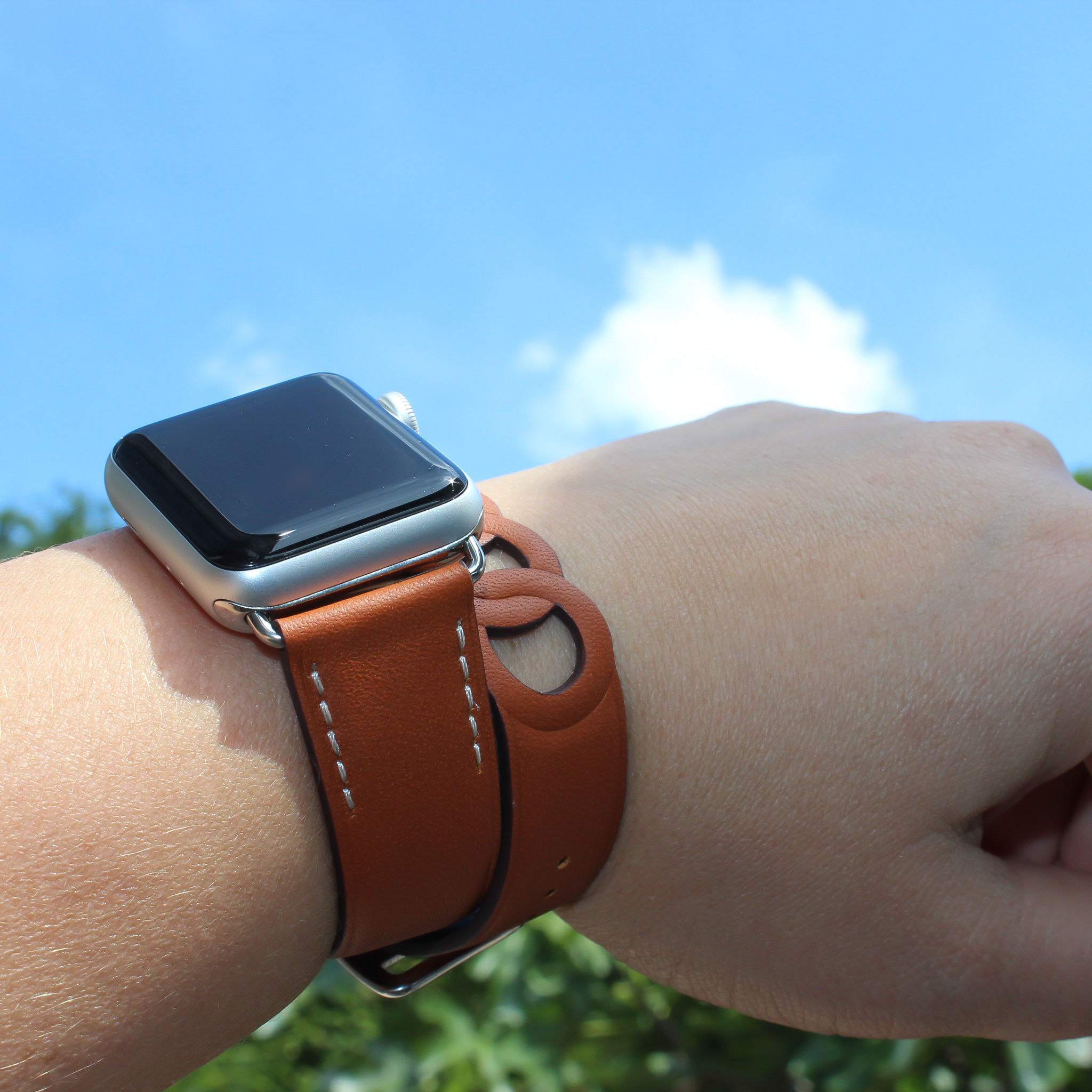 Apple Watch doppelter TourArmband Lederarmband - braun