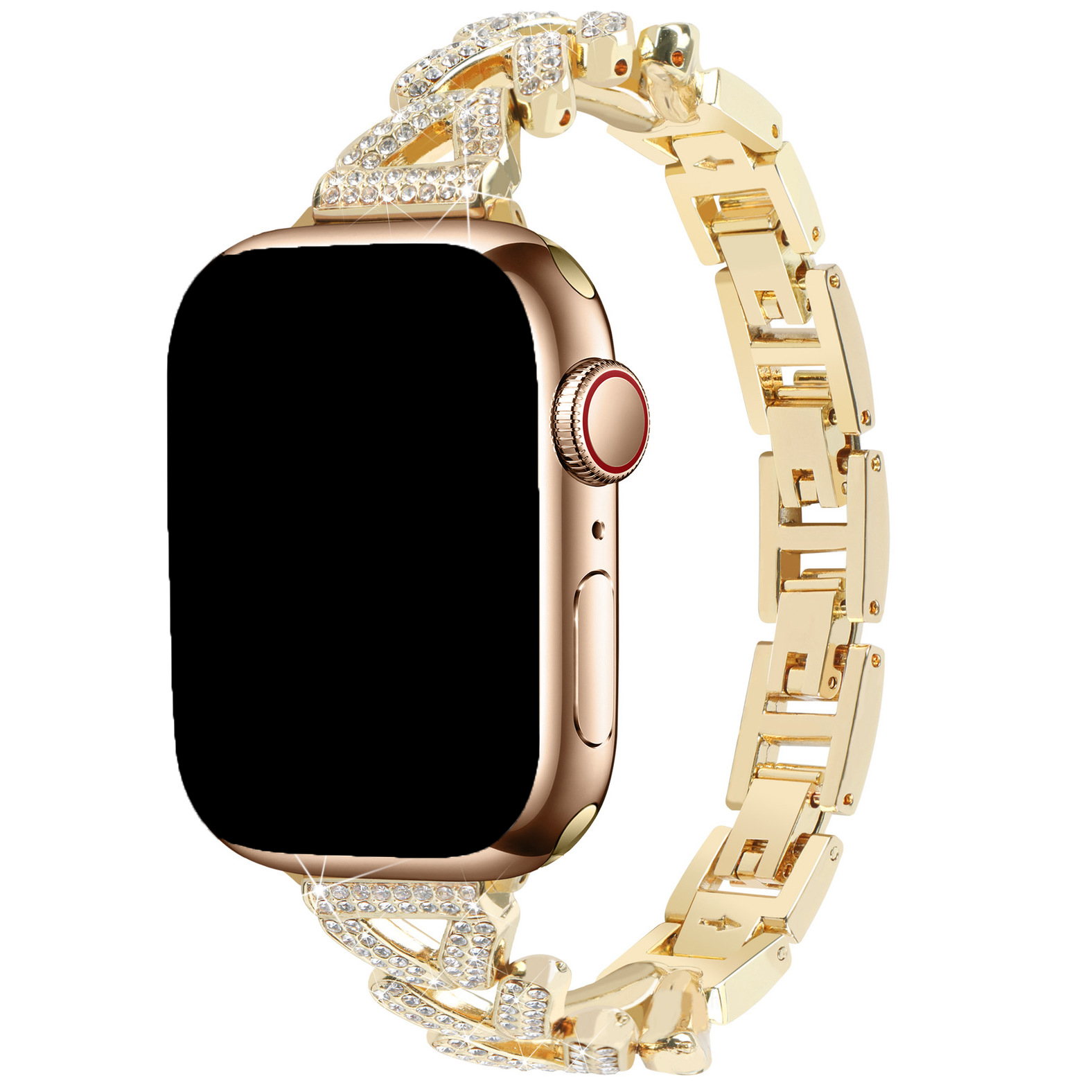 Apple Watch Herz-Stahlgliederarmband – Faye Gold