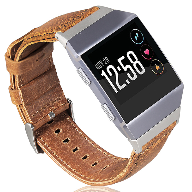 Fitbit Ionic genuine Lederarmband - hellbraun