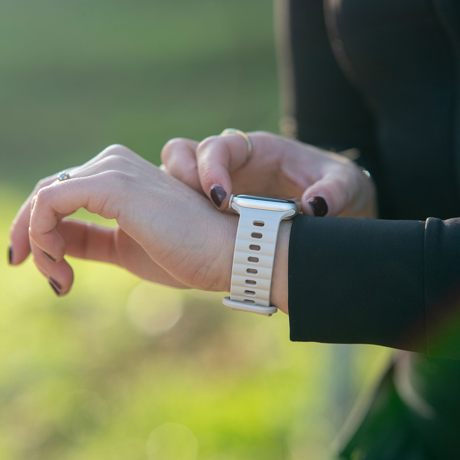Apple Watch silikon Wave band - Weiß