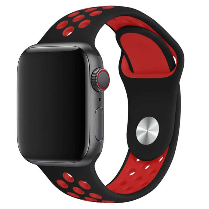 Apple Watch Doppel Sportarmband - schwarz rot