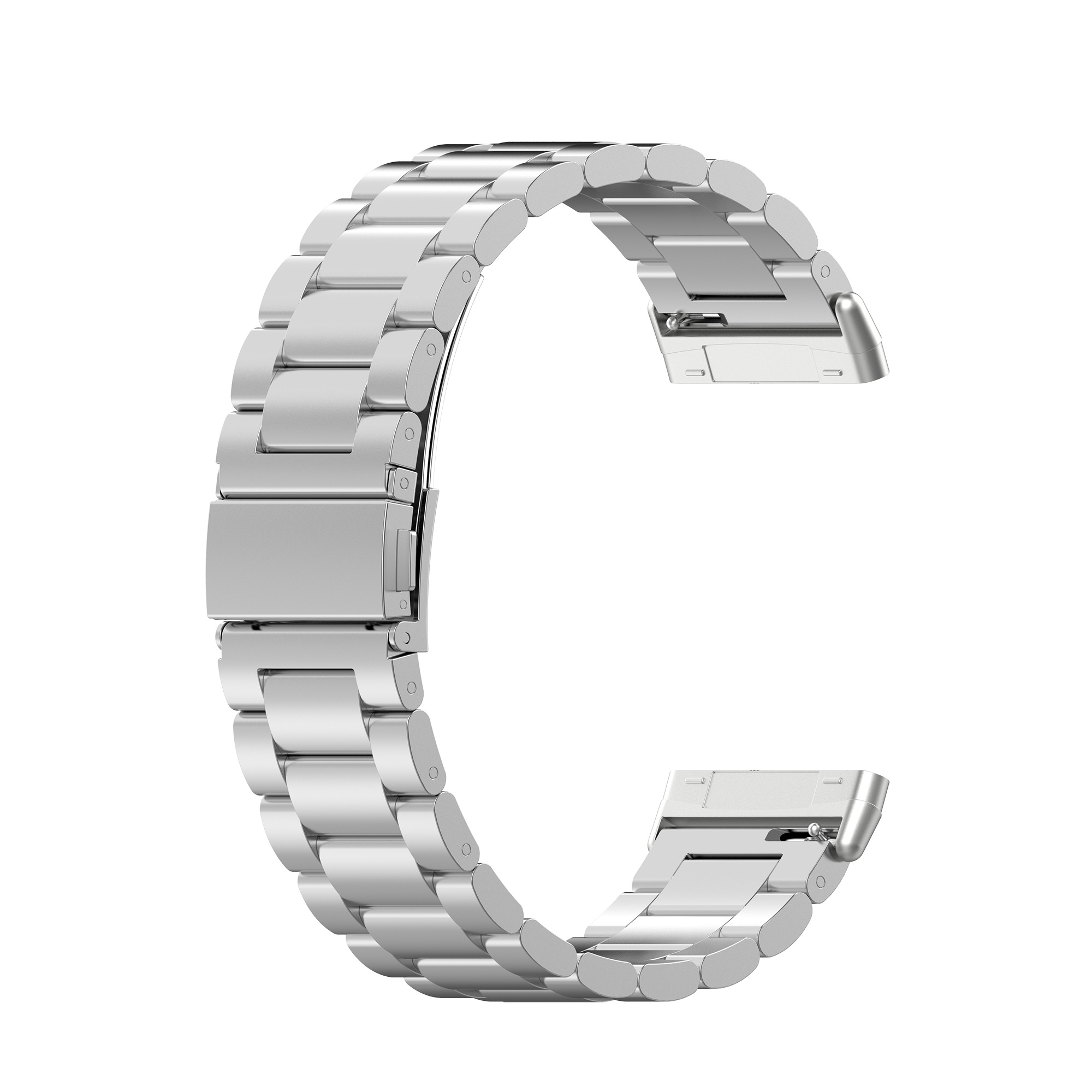 Fitbit Versa 3 / Sense Perlen stahl Gliederarmband - silber