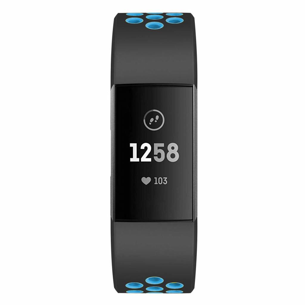 Fitbit Charge 3 & 4 Doppel Sportarmband - schwarz blau