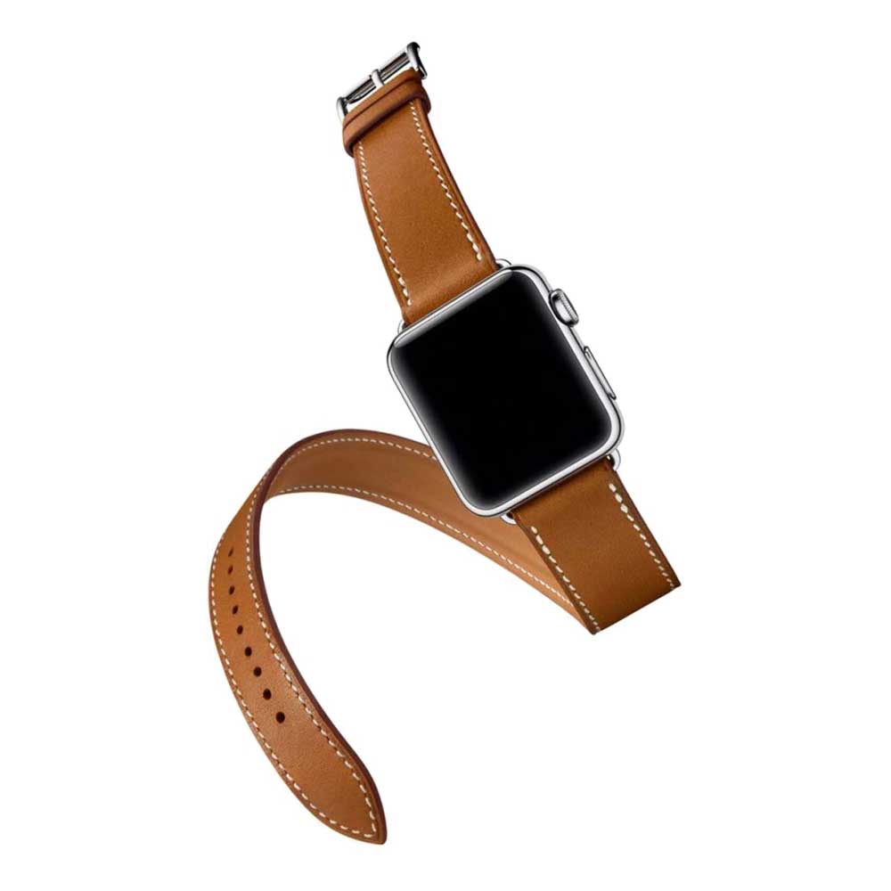 Apple Watch langer Schlaufe Lederarmband - braun