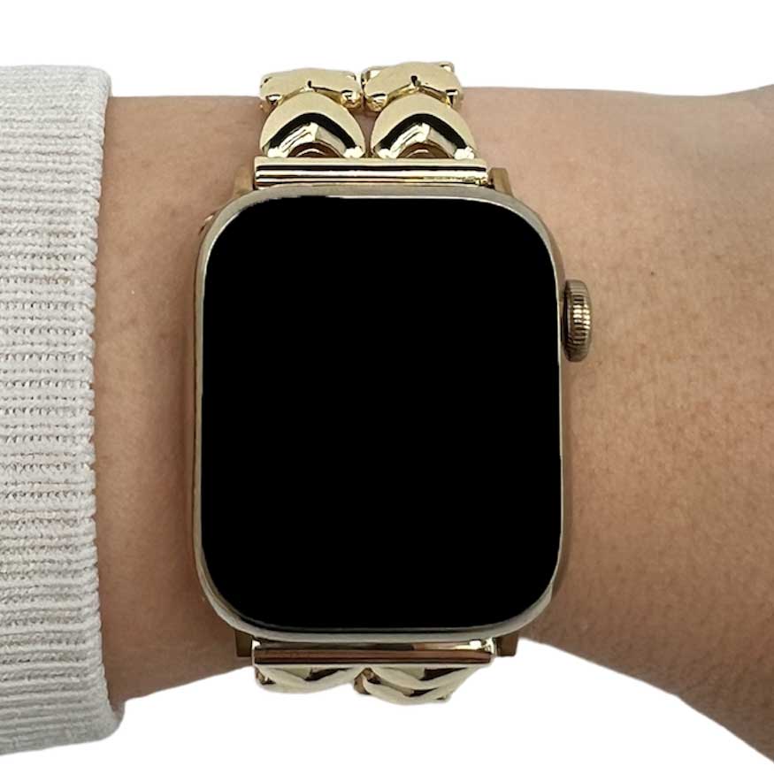 Apple Watch Herz-Stahlgliederarmband – gold