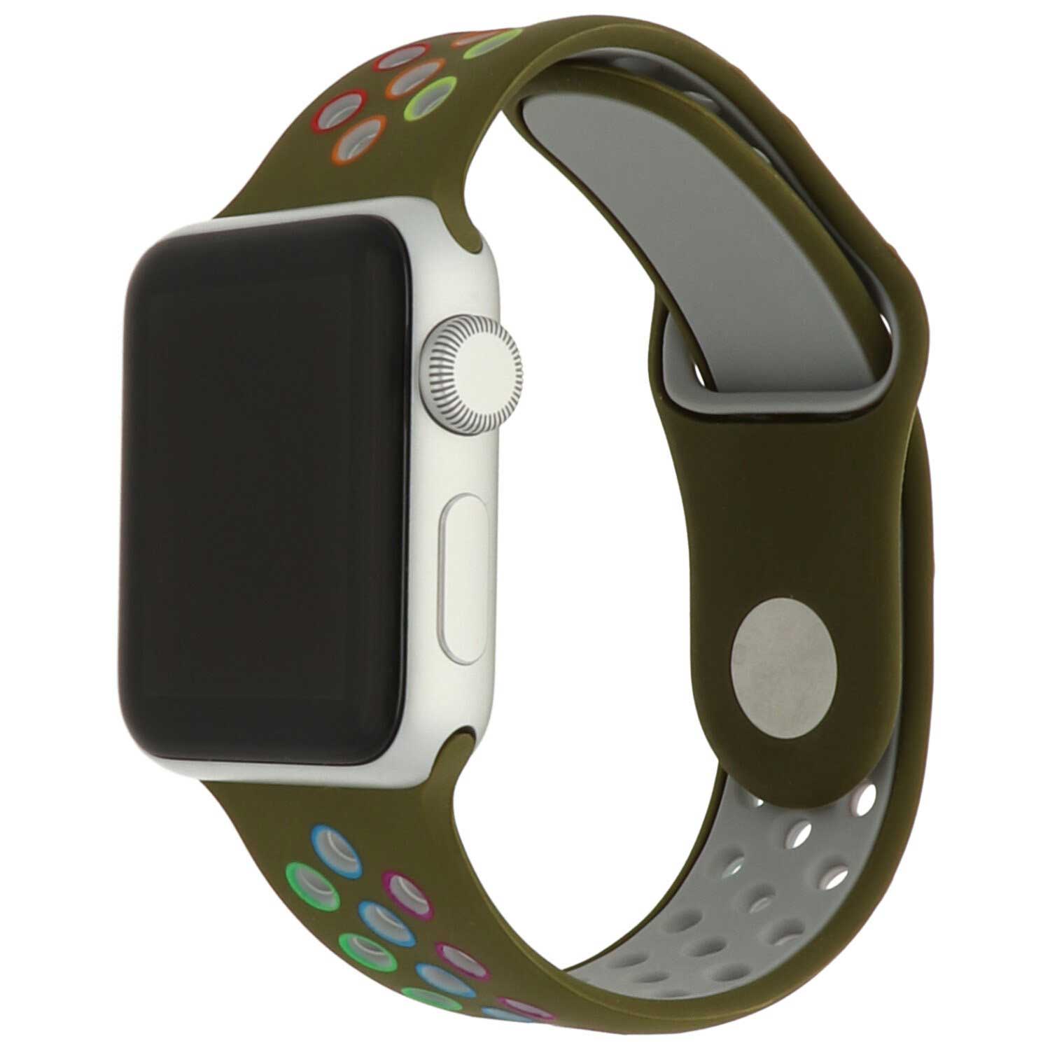 Apple Watch Doppel Sportarmband - bunt grün