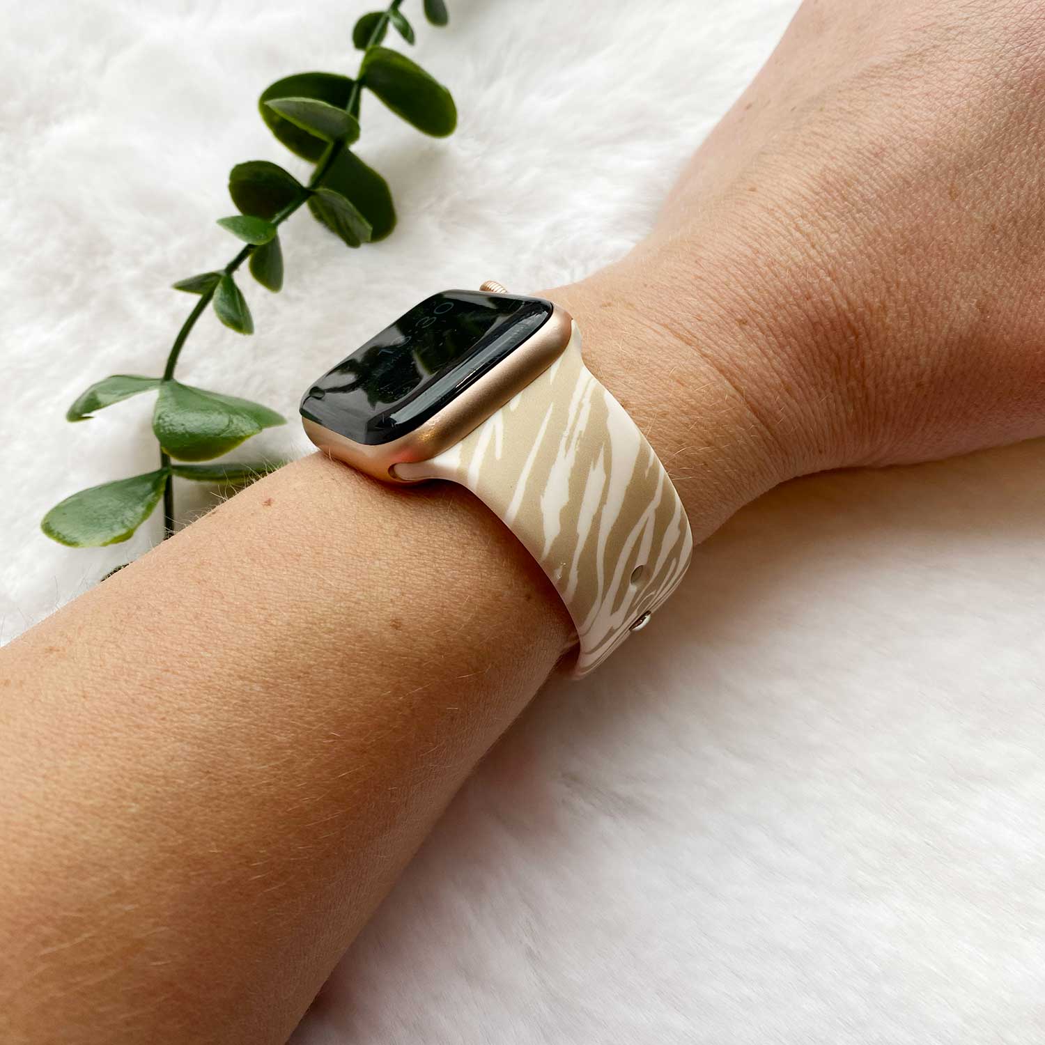 Apple Watch druck Sportarmband - Zebrabeige