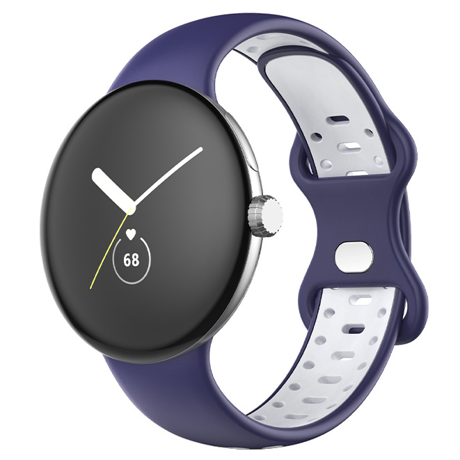 Google Pixel Watch Doppel Sportarmband - blau weiß