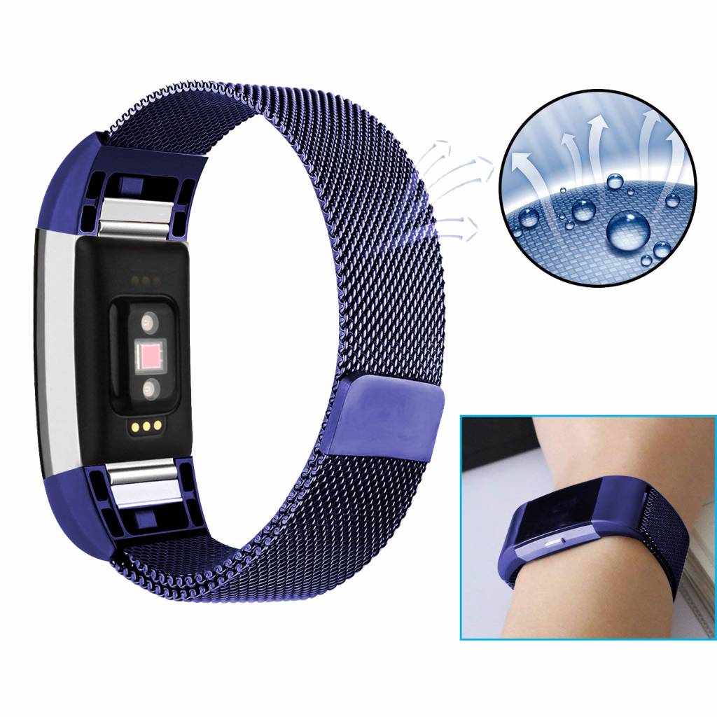 Fitbit Charge 2 Milanaise Armband - blau