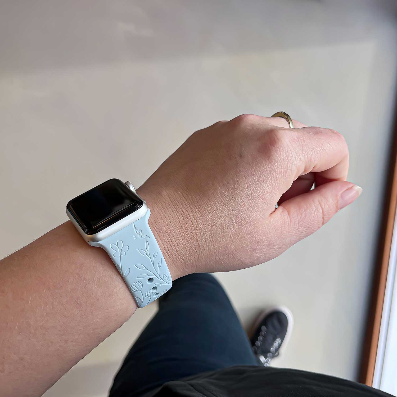 Apple Watch druck Sportarmband - floral blau