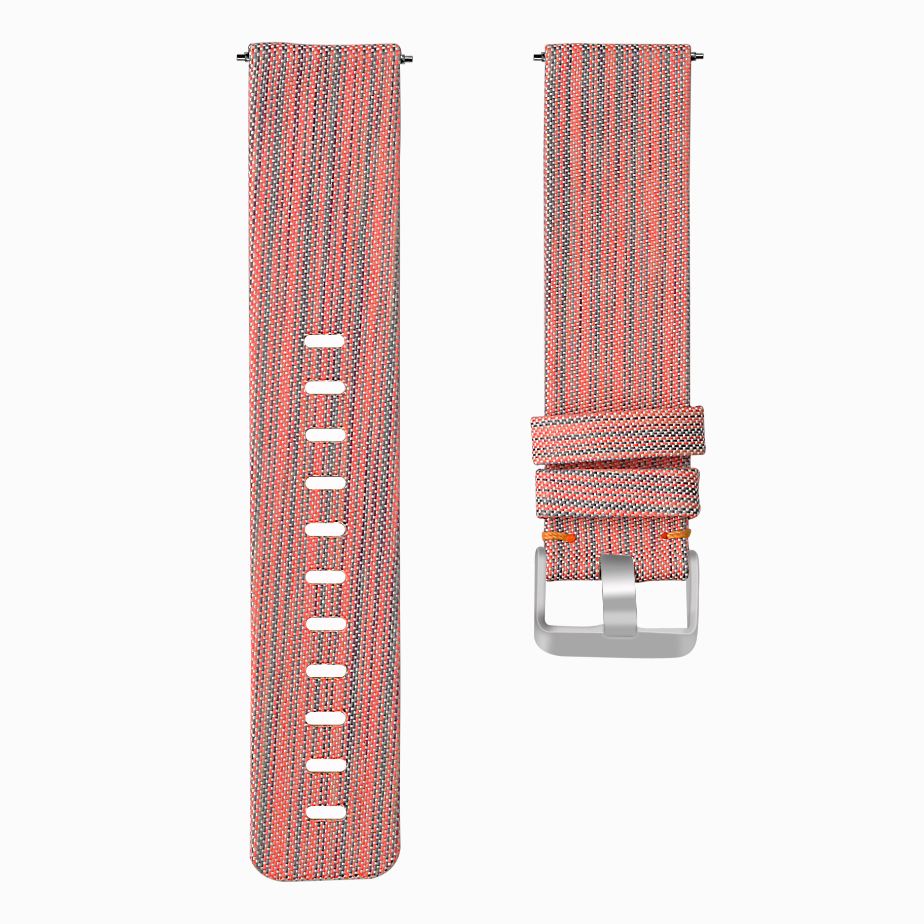 Fitbit Versa Nylon Schnallenband - orange gestreift